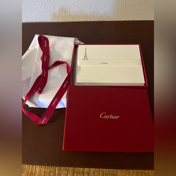 Cartier Other - Cartier Red and White Stationery Set with Eiffel Tower Motif Never used 💋💋💋💋